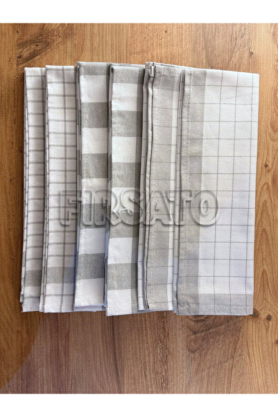 Fırsato طقم مناشف مطبخ / مناشف تجفيف من تريوكار مكون من 6 قطع - حاصل على شهاد...