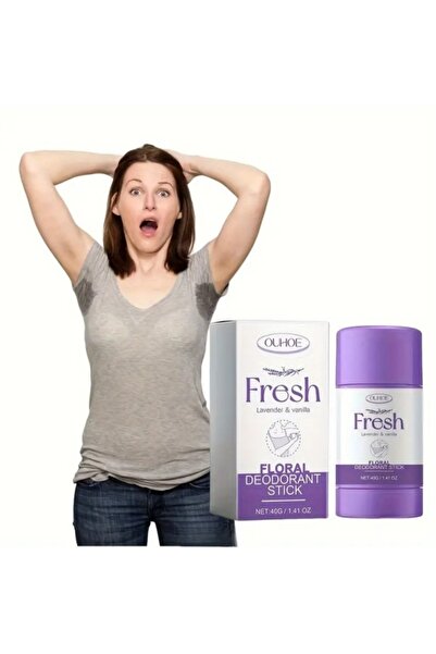 ouhoe Underarm deodorant stick, vanilla scented care stick, deodorizes and stops sweating, 40g