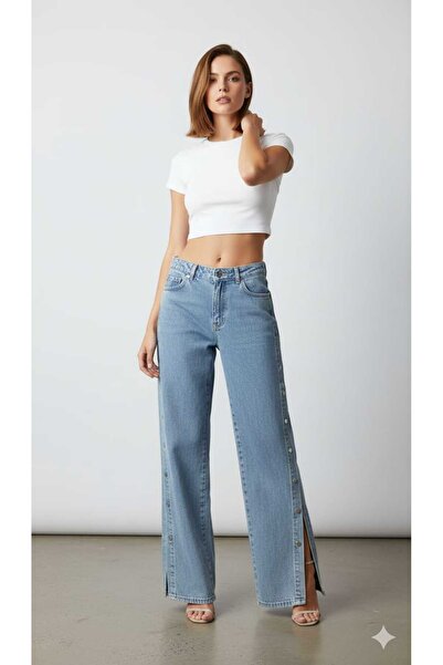 MODA Yandan çıtçıtlı premium kalite palazo kesim yandan yırtmaçlı şık tarzını...