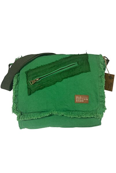 Old Cotton Vintage Casual Medium Size Unisex Daily Crossbody Postman Tablet Bag m 32 cm X 27 cm