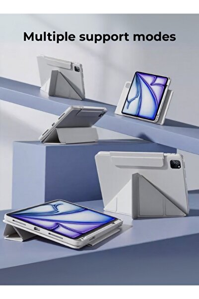 yaqeen iPad Air(M2) & iPad Pro 11 Inch 720 Degree Convenient Magnetic Cover (1st/2nd/3rd/4th) With Pen Slot