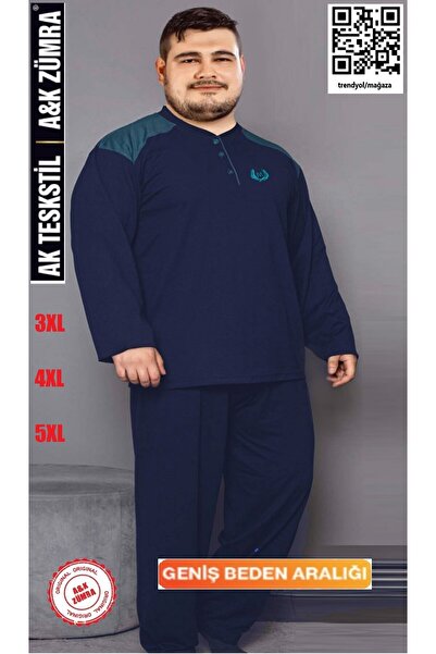 A&K ZÜMRA Combed Cotton Winter Interlock Men's Pajama Set