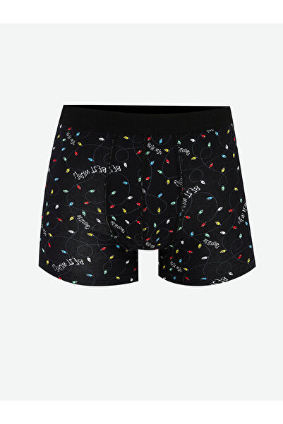 LC Waikiki Standart Kalıp Yılbaşı Temalı Erkek Boxer 3'lü (W5)
