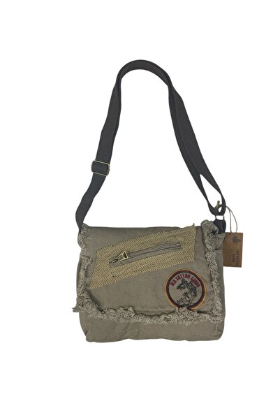 Old Cotton Vintage Small Casual Unisex Daily Crossbody Messenger Bag S Size 26X20Cm