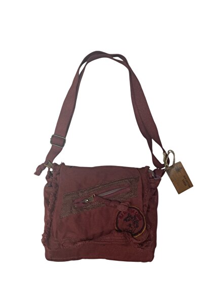 Old Cotton Vintage Small Casual Unisex Daily Crossbody Messenger Bag S Size 26X20Cm
