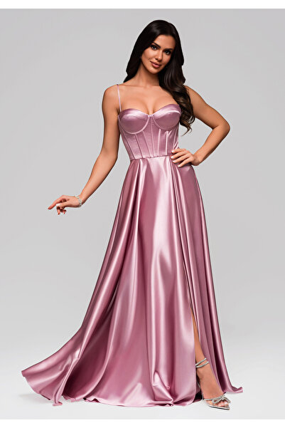 OMBRE Βραδινό φόρεμα LA-OM-DLR160 - ροζ