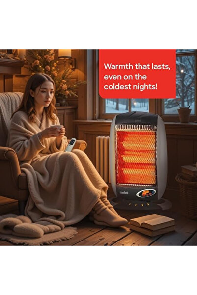 Sanford 1200W Halogen Room Heater with Oscillating Function | 3 Heat Settings (400W/800W/1200W)