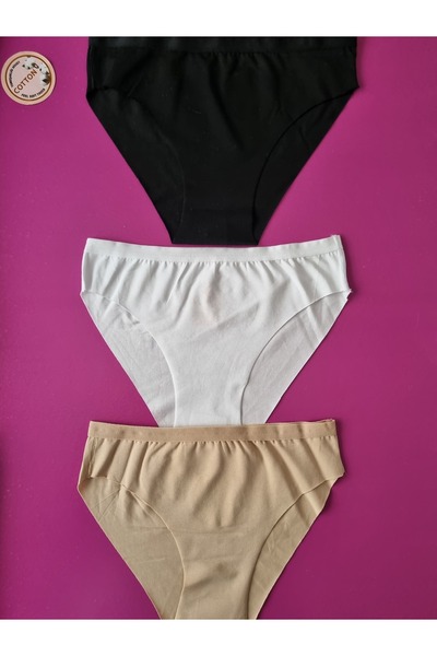 Demirsa Boutique Laser Cut Women's Bikini Panties 3 Pack