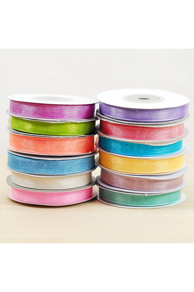 Bimotif Organza Ribbon, 20 Meters Mint