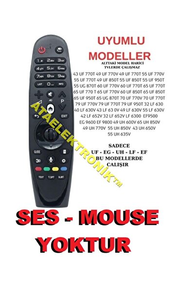 ATAELEKTRONİK LG An Mr 600 ( Ses VE Mouse YOKTUR ) 3D TUŞLU Kumanda