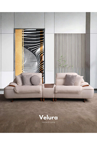 Velura Home & Living Ürgüp Sırt Mekanizmalı Üçlü Kanepe & 3'lü Koltuk