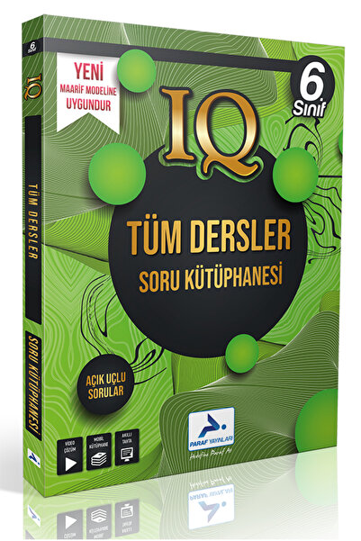 paraf yayınları Paraf 6. Sınıf Iq Tüm Dersler Soru Kütüphanesi Yeni