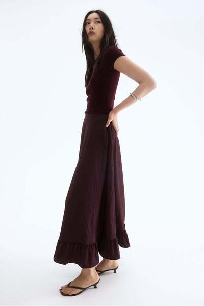 H&M Frilled maxi skirt