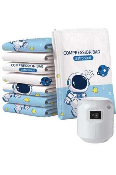 COOYA Compression Sealer Bags with Electric Suction Pump, Reusable Vacuum Compression Bags for Clothes