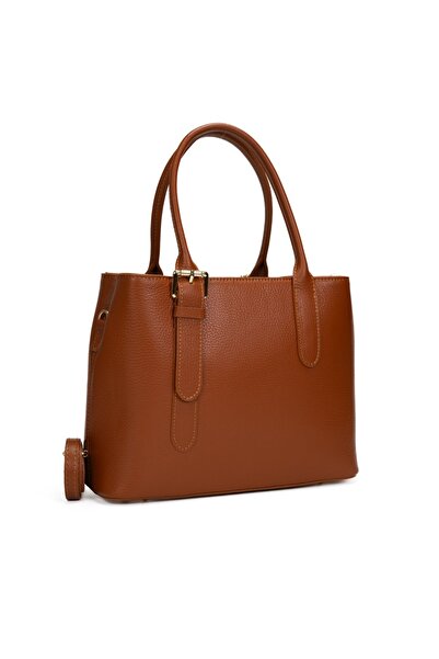 Posete Fagaras Poseta Piele Sofia - Coniac, 2 Compartimente, 3 Buzunare, Bareta Reglabila 118 cm