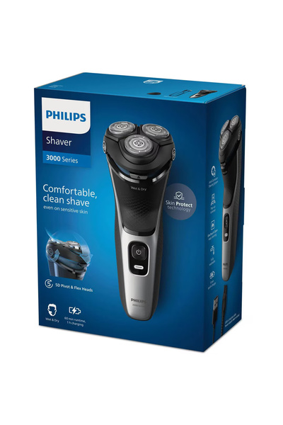 Philips Aparat de ras electric, PHILIPS, seria 3000 S3143/00, Argintiu/Negru