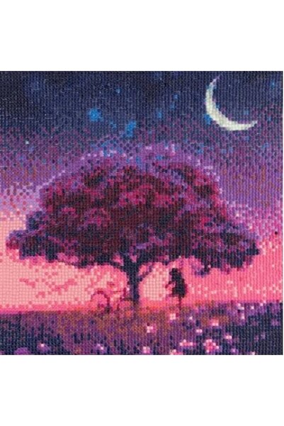 OEM Set de broderie/pictură cu diamant - model de copac, 30x30cm, multicolor