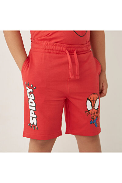 Marvel Spidey Print Shorts with Drawstring Closure