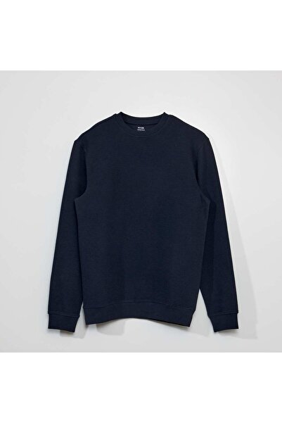 KİABİ سويت شيرت مخطط برقبة دائرية باللون الأزرق