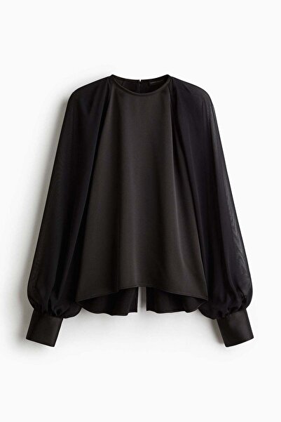 H&M Open-back satin blouse