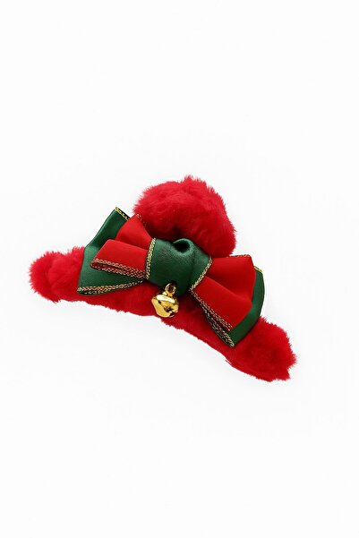 New Obsessions Christmas Themed Plush Red Latch Buckle with Bell