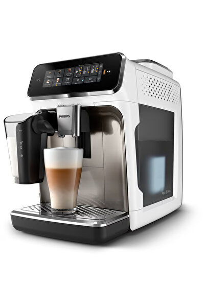 Philips Αυτόματο Espressor S3300 LatteGo EP3343/90, 1,8l, 6 bauturi, 1500W, 15 bar, Alb-Negru