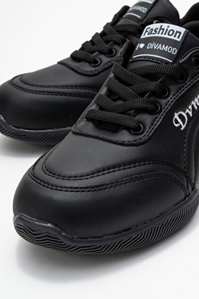 Zerenyus Virto Premium Black Lace-Up Women's Sports Shoes