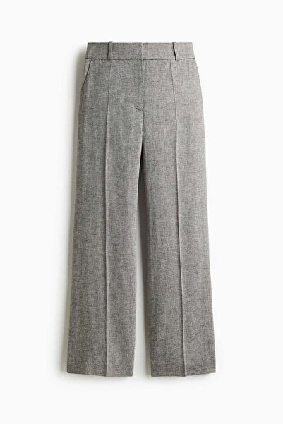 H&M Tailored linen-blend trousers