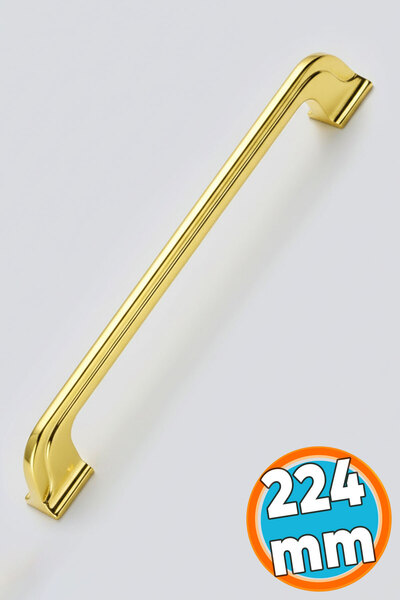 NZB Mobilya Mutfak Dolabı Çekmece Dolap Kulpu Kulbu Metal Kulpları Gold Altın (224 MM - 22.4 CM)