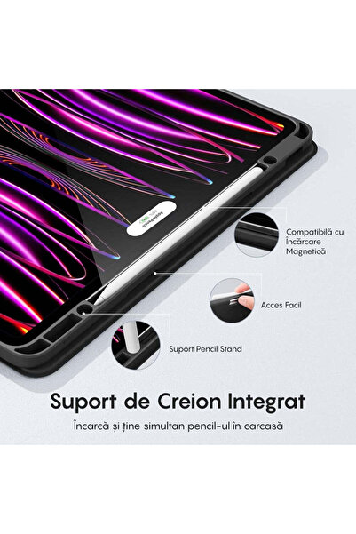 Casey Studios Smart Case for iPad Mini 5/4/3/2/1 7.9", Adjustable Angles, Stylus Pen Support, Auto Sleep, Black