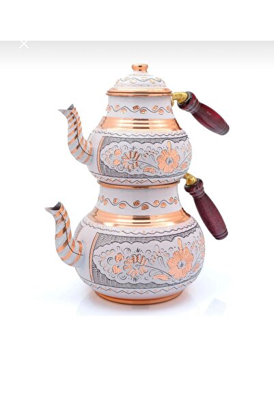 Sözenler 2 Non-Copper Teapot Set White