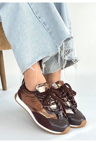 Zerenyus Ranu Premium Brown Parachute Detailed Women's Sports Shoes