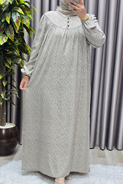 Elmas Tesettür Γυναικεία ρούχα Hijab Plus Size Φόρεμα με τραγανό σχέδιο με πλ...