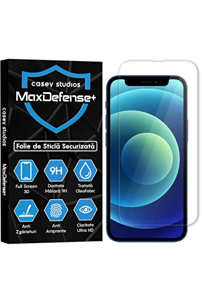 Casey Studios Folie Sticla iPhone 12 Mini, Full Cover 3D, Ultra HD, Anti Zgar...