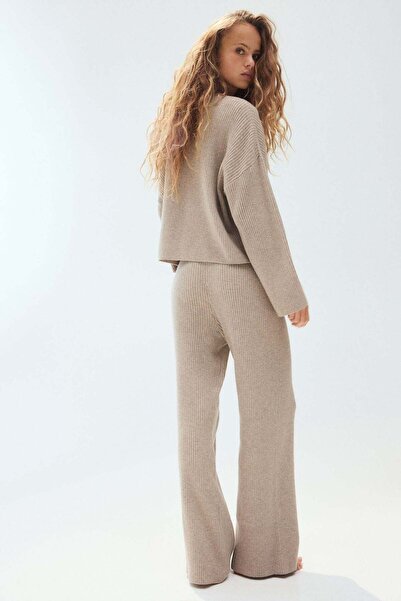 H&M Wide rib-knit trousers