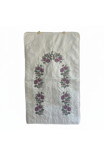 SENSSTEKSTİL 🌹   Elegant Embroidered Prayer Rug
