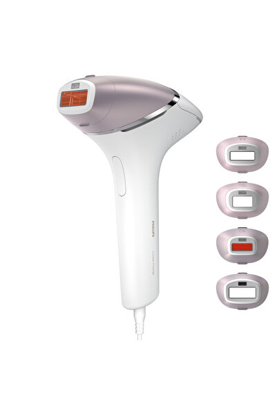 Philips Αποτριχωτική συσκευή IPL Lumea Seria 8000 BRI947/00, Senzor Smartskin, tehnologie SenseIQ, Alb Roz