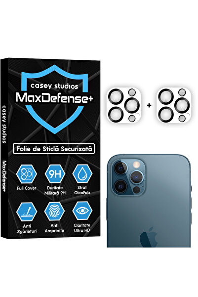 Casey Studios Set 2x Folie Sticla Camera iPhone 12 Pro, Ultra HD, Anti Zgarie...