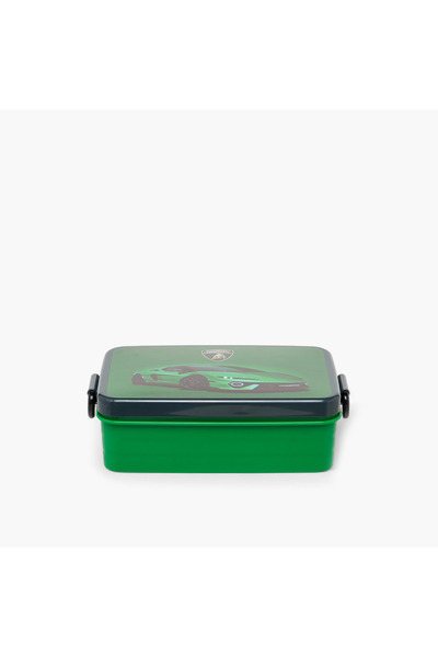 Lamborghini Printed Lunch Box with Tray and Cutlery