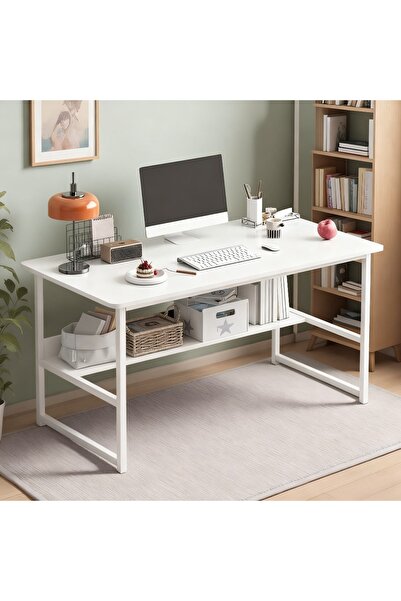 Cozara Computer desk with storage space, gaming desk, suitable for home office workstations