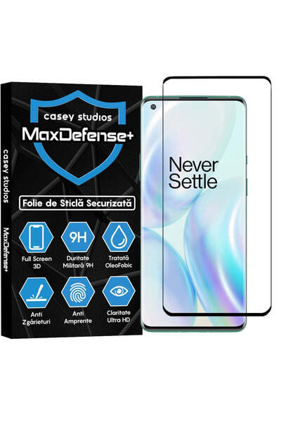 Casey Studios Folie Sticla OnePlus 8 Pro, Full Cover 3D, Ultra HD, Anti Zgari...