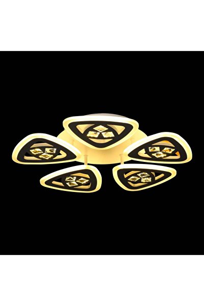 RFAN LED Chandelier, Model C12/5, with Remote Control, 3 Light Types, 100W, White