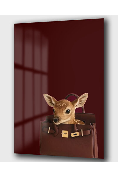 DEKA AKSESUAR ÇANTADA YAVRU GEYİK CAM TABLO