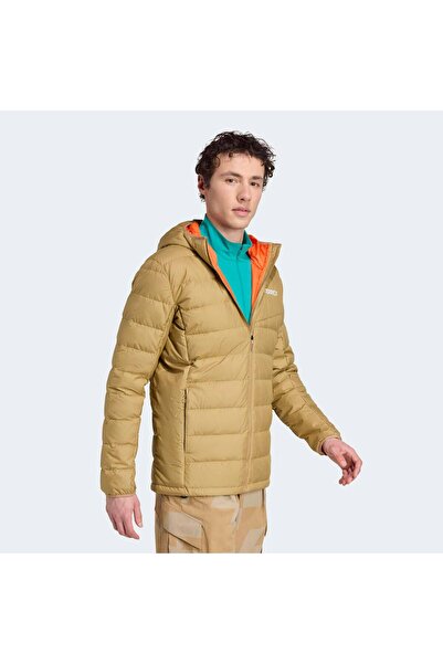 adidas Terrex Multi Light down Men's Brown Coat (Jz9971)