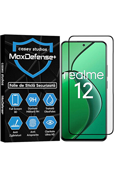 Casey Studios Folie Sticla Realme 12 4G, Full Cover 3D, Ultra HD, Anti Zgarie...