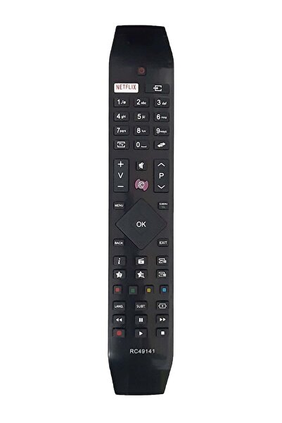 Hitachi Remote Control RC49141 for LED with Netflix, Black