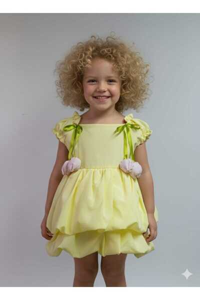 Minik Terzi Sarı yazlik elbise