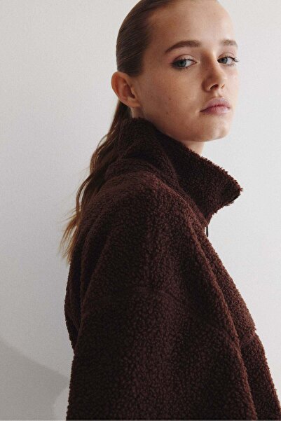 H&M Zip-through teddy sweatshirt