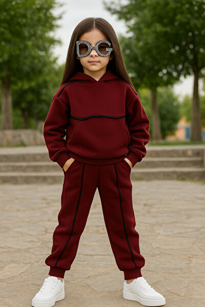 minikiss Hooded Girls' Tracksuit Set