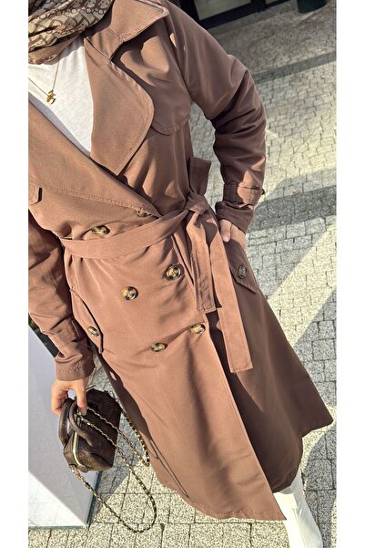 BURCU TESETTÜR Trenci cu curea în talie și buzunare 1909